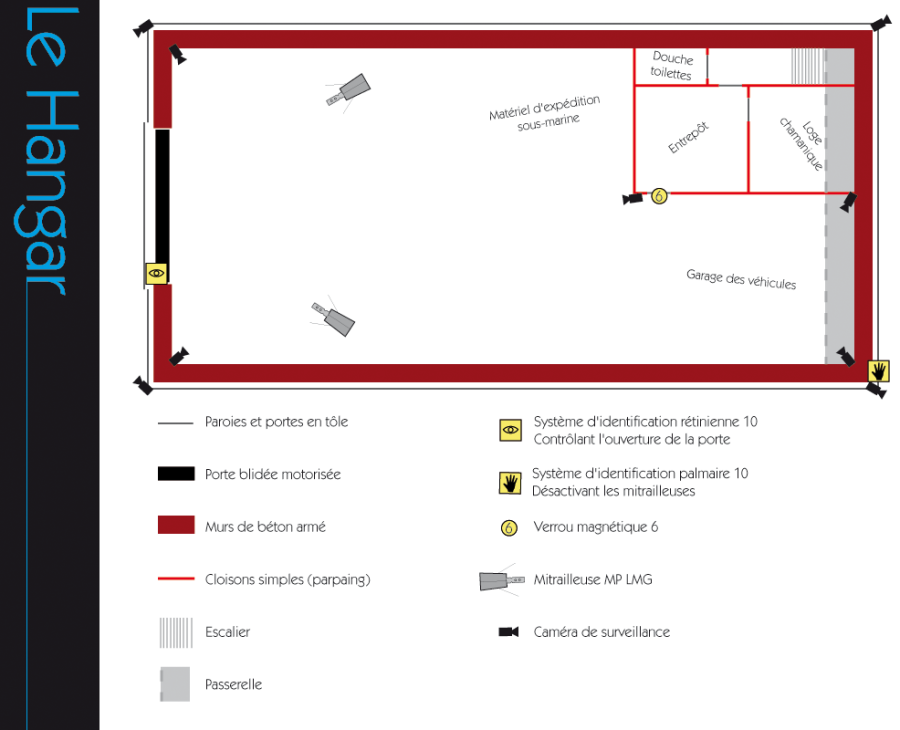 Le plan du hangar